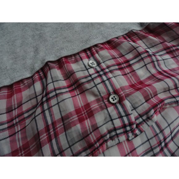 Star Ride Grey Knit Mixed Media Layer Look Sweater - Girls 10/12 - Picture 2 of 6